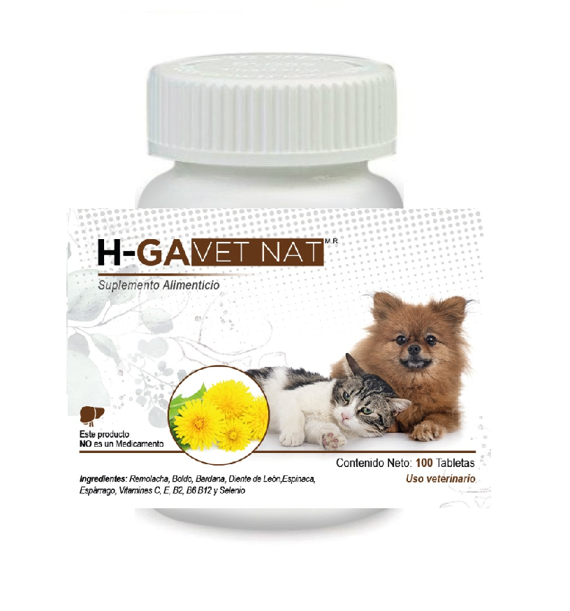 H-ga VetNat 60 Tabletas ( Hepaprotector ) Antes Higa VetNat (HGA)